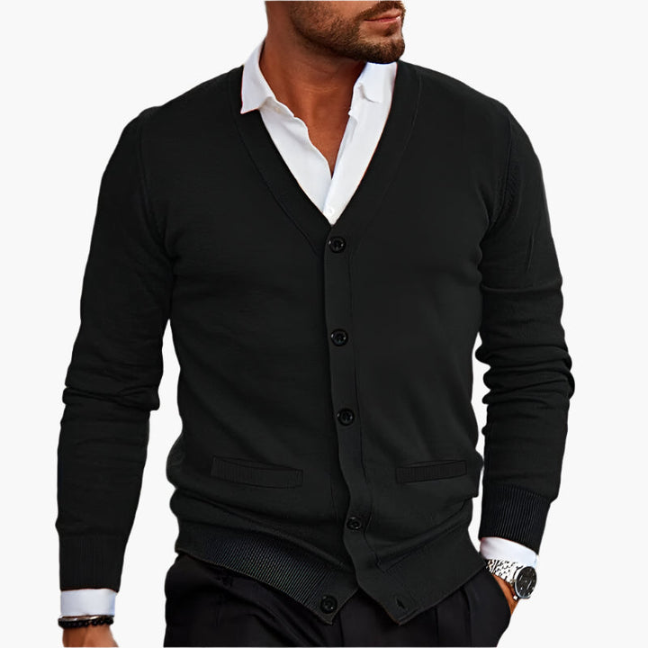 Stef | Men's Stylish V-Neck Vest-Metro Lane Plaza