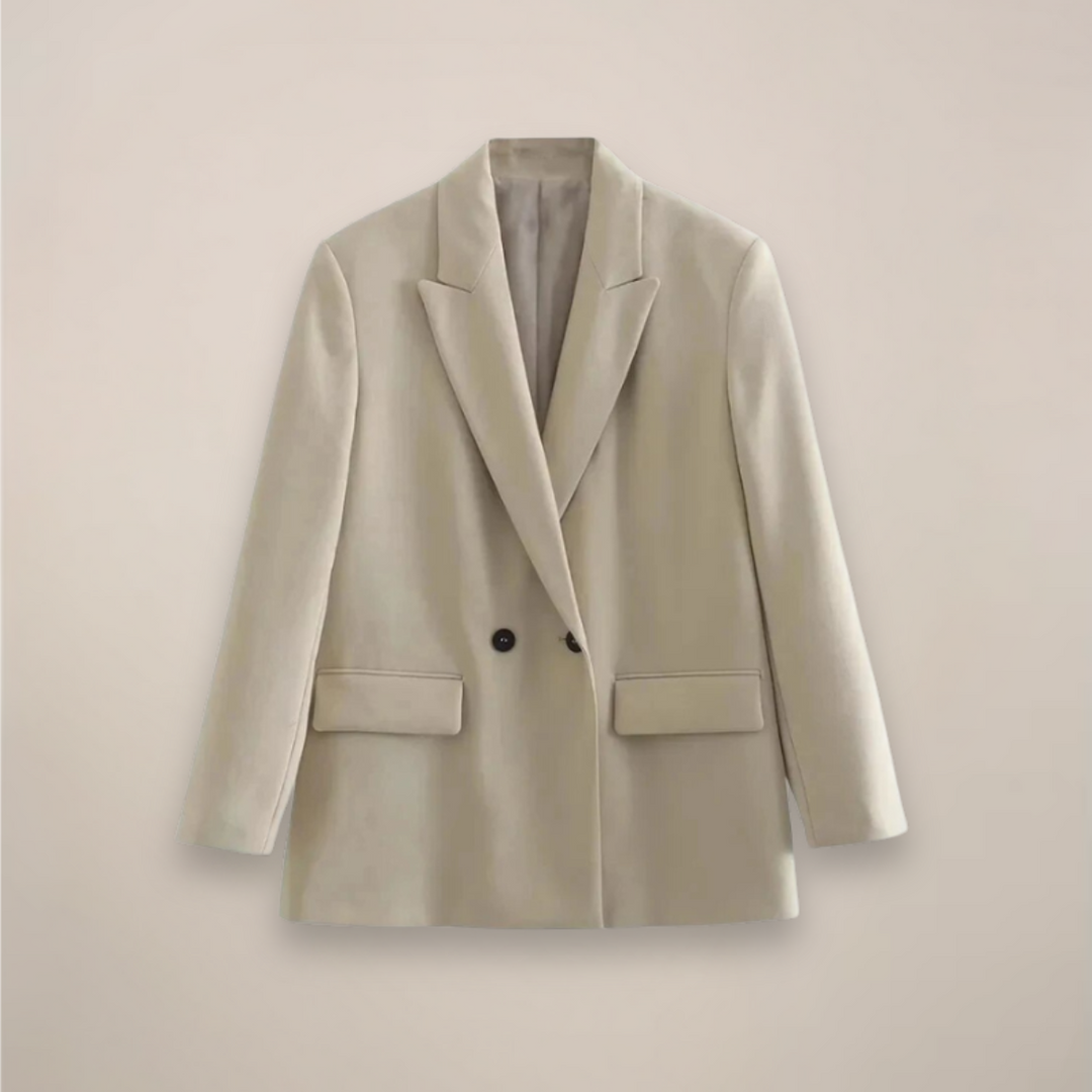 Oversize-Winterblazer für Damen mit zweireihigem Verschluss