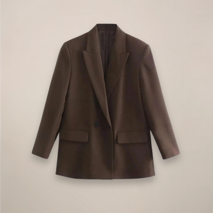 Oversize-Winterblazer für Damen mit zweireihigem Verschluss