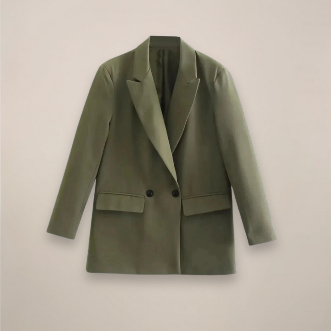 Oversize-Winterblazer für Damen mit zweireihigem Verschluss