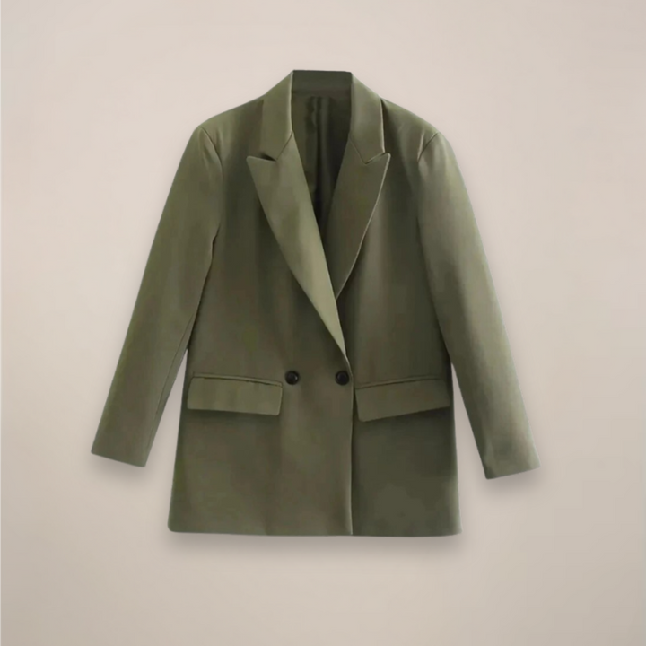 Oversize-Winterblazer für Damen mit zweireihigem Verschluss