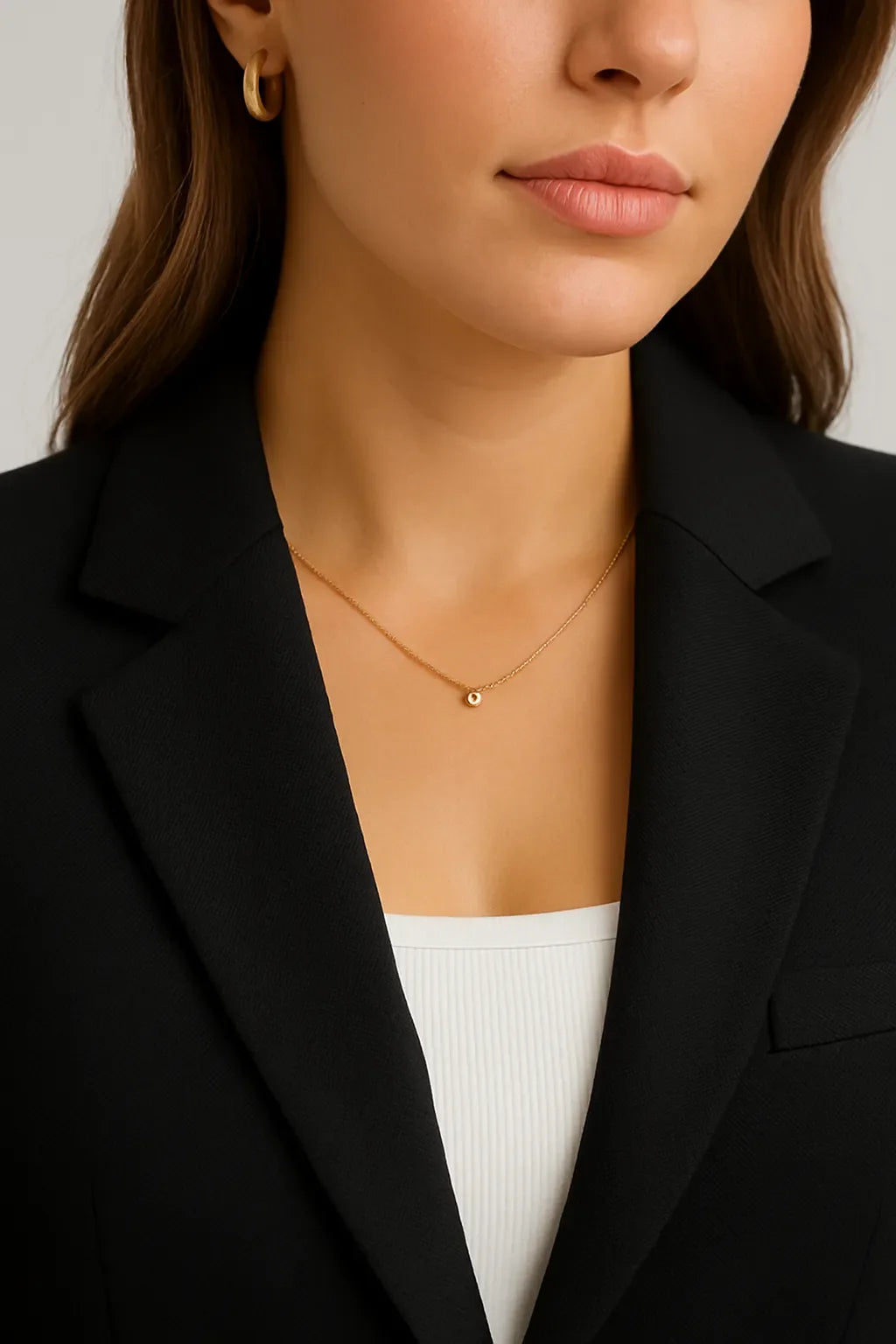 Slim-fit blazer til kvinder med enkelttradet lukning