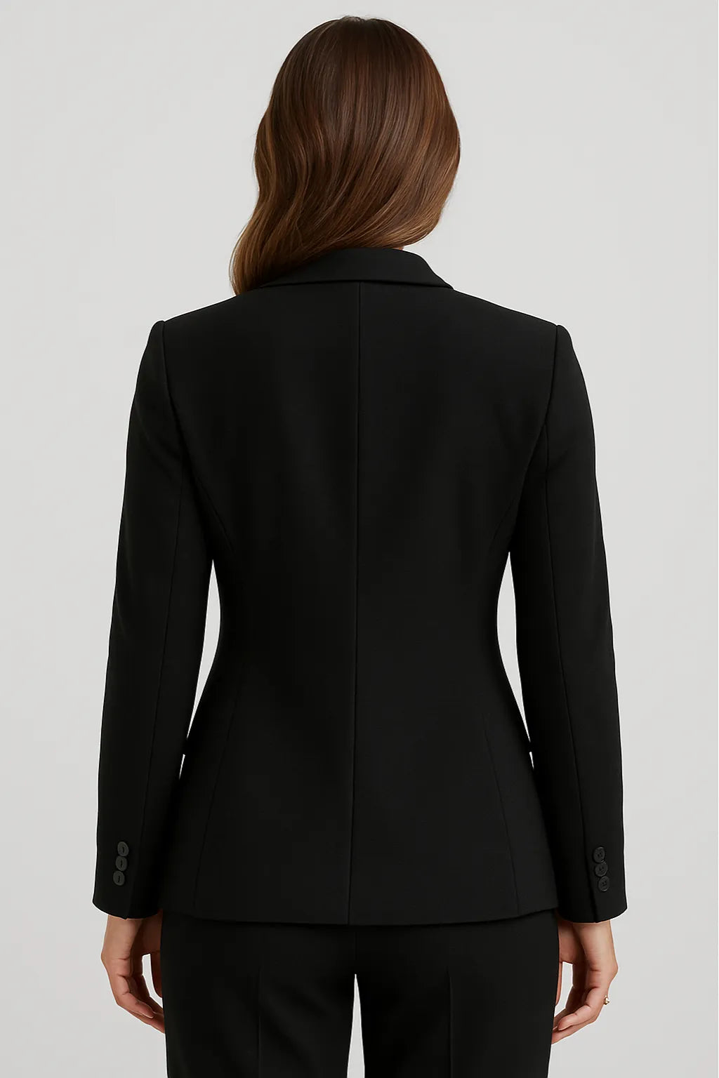 Slim-fit blazer til kvinder med enkelttradet lukning