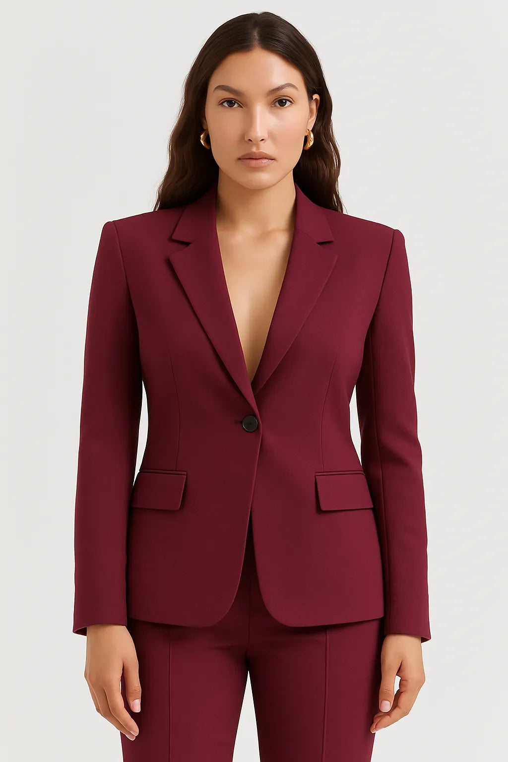 Women's Single-Breasted Slim-Fit Blazer
