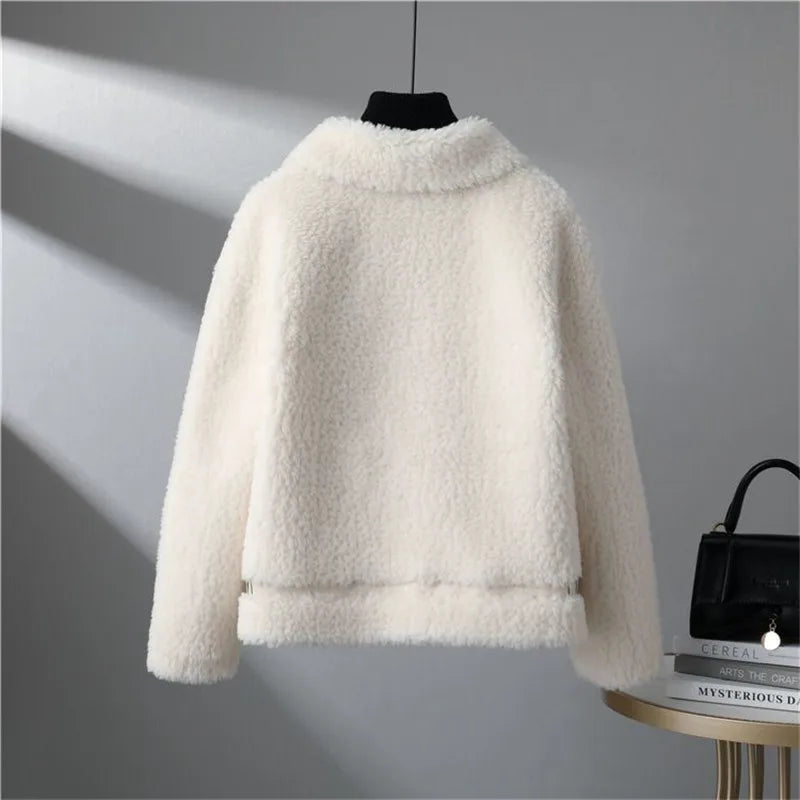 Women's Cozy Sherpa Jacket-Metro Lane Plaza