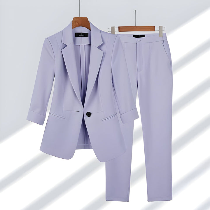 Women's Elegant Blazer and Trouser Set – Tailored Outfit for All Occasions-Metro Lane Plaza