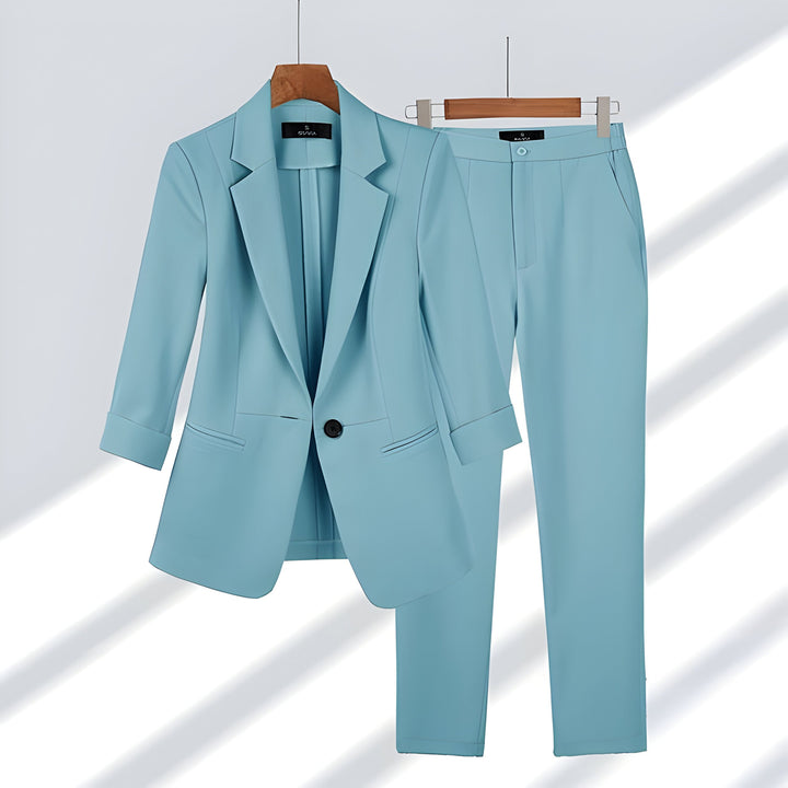 Women's Elegant Blazer and Trouser Set – Tailored Outfit for All Occasions-Metro Lane Plaza