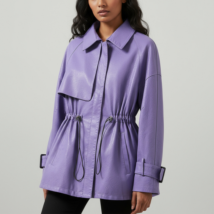 Women's Sheepskin Leather Jacket-Metro Lane Plaza