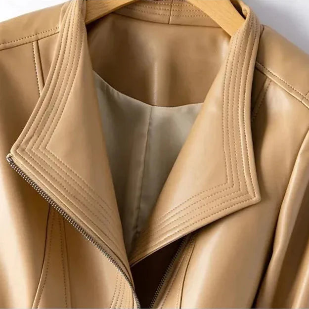 Women's Tailored Leather Jacket-Metro Lane Plaza