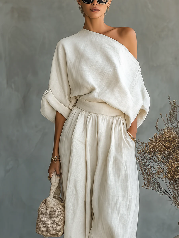 Ashley | Women's Off-Shoulder Two-Piece Set-Metro Lane Plaza