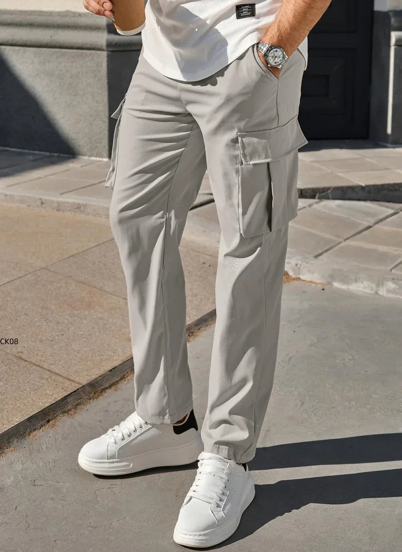 Zane | Men's Lightweight Multi-Pocket Utility Trousers-Metro Lane Plaza