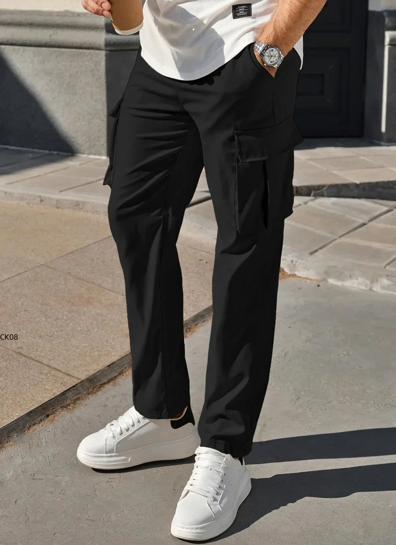 Zane | Men's Lightweight Multi-Pocket Utility Trousers-Metro Lane Plaza