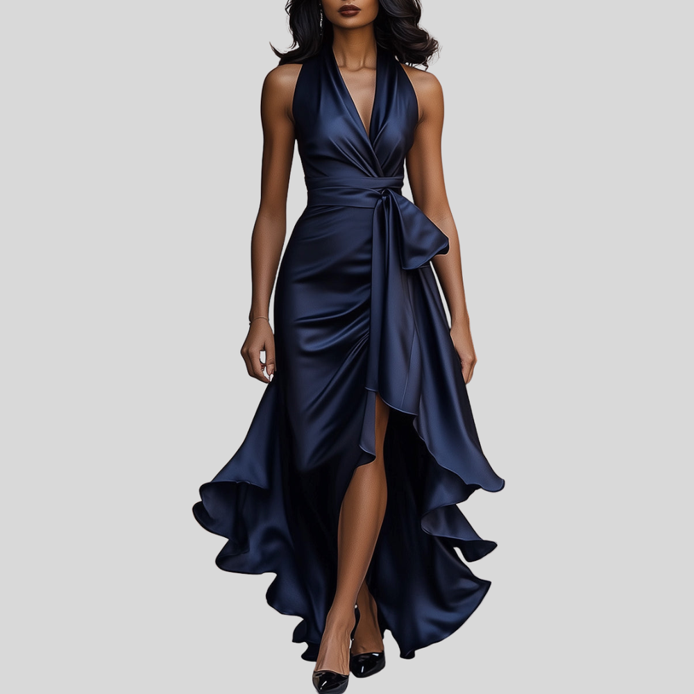 Madison | Women's Trendy Wrap Evening Maxi Dress-Metro Lane Plaza