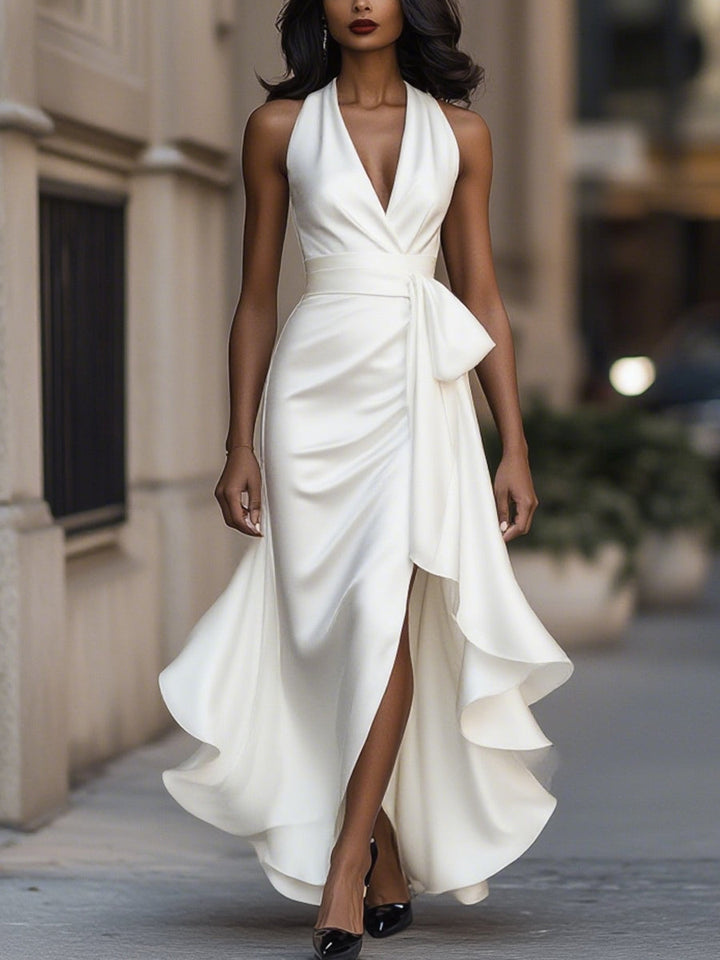 Madison | Women's Trendy Wrap Evening Maxi Dress-Metro Lane Plaza