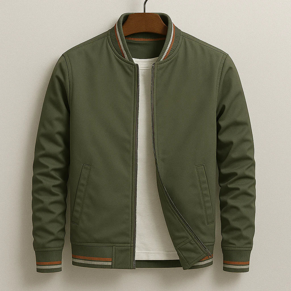 Lambert | Men's Tailored Sporty Varsity Jacket-Metro Lane Plaza
