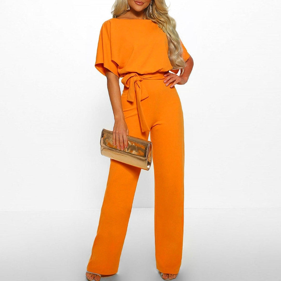 Emma | Women's Short Sleeve Jumpsuit | Ideal for Spring Wear-Metro Lane Plaza
