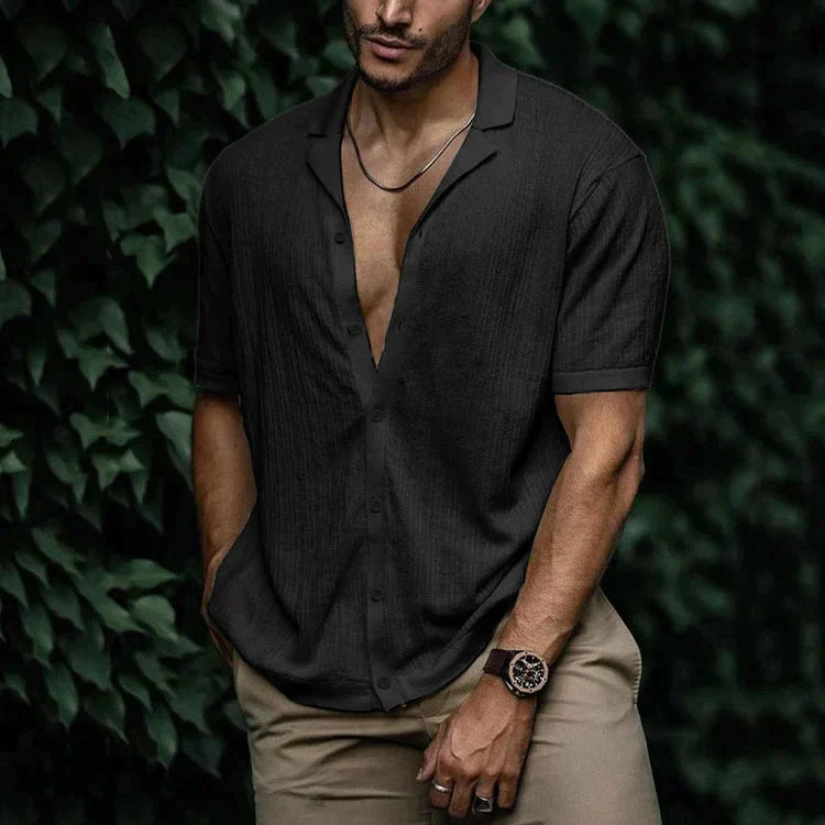 Men's Summer Linen Shirt - Lightweight and Breathable Fashion-Metro Lane Plaza