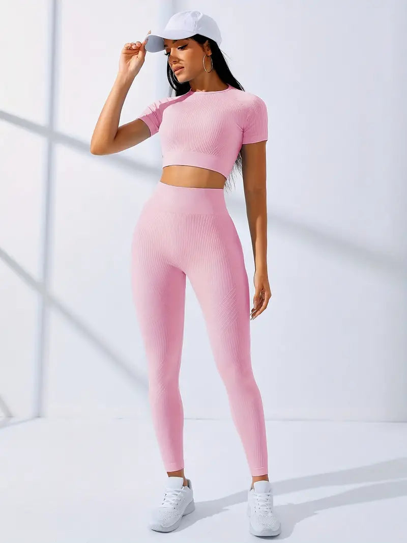 Evelien | Women's 2-Piece Gym Set with Butt Lift and Bust Support-Metro Lane Plaza