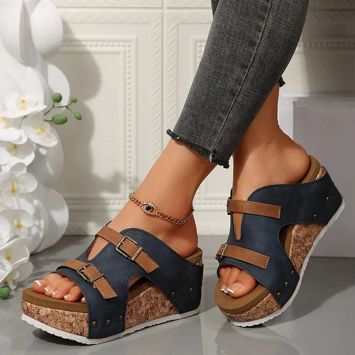 Sophia | Women's Elegant Height Orthopedic Sandals-Metro Lane Plaza