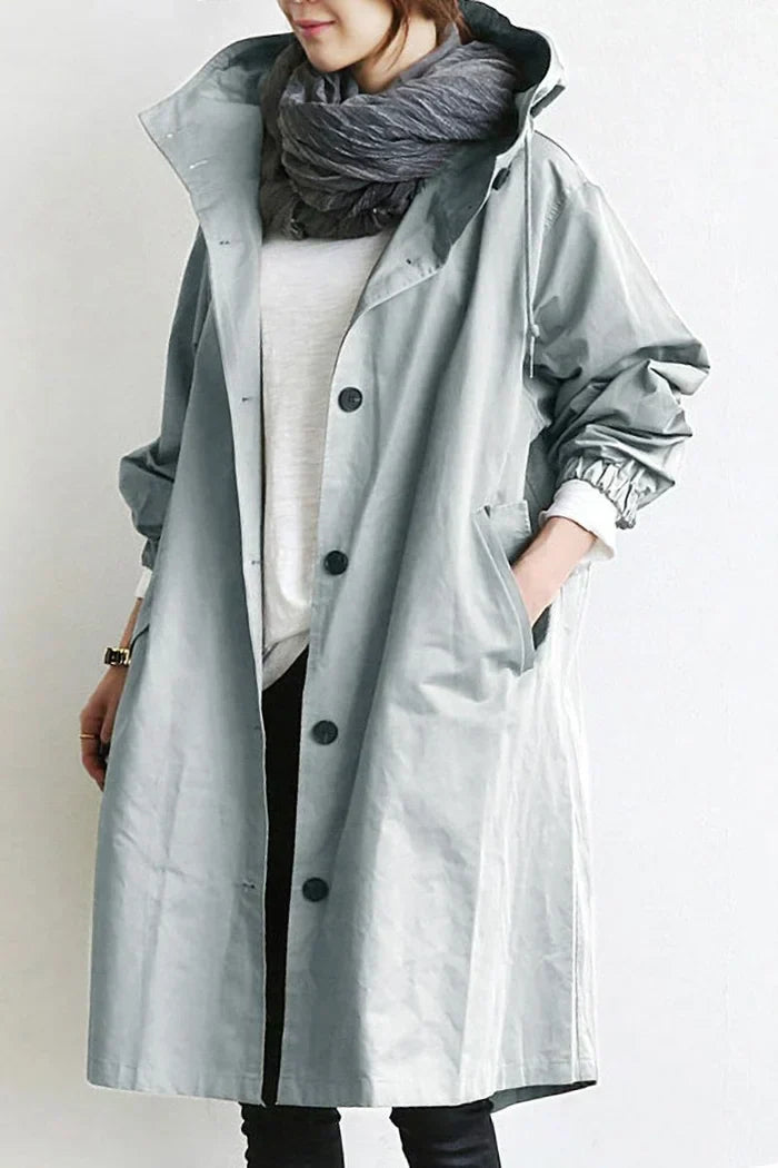 Sophia | Women's Oversized Water-Repellent Windbreaker Jacket-Metro Lane Plaza