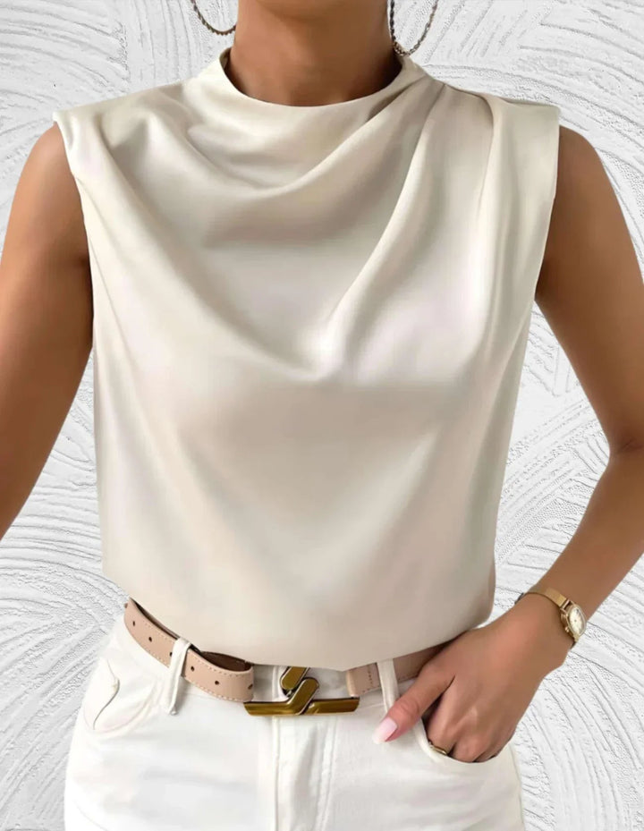 Abigail | Women's Elegant Sleeveless Blouse-Metro Lane Plaza