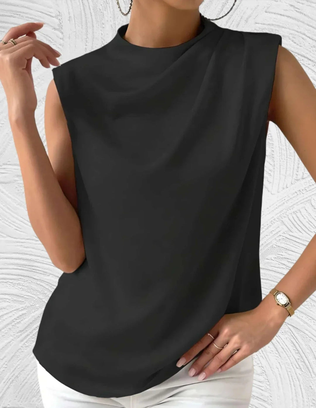 Abigail | Women's Elegant Sleeveless Blouse-Metro Lane Plaza