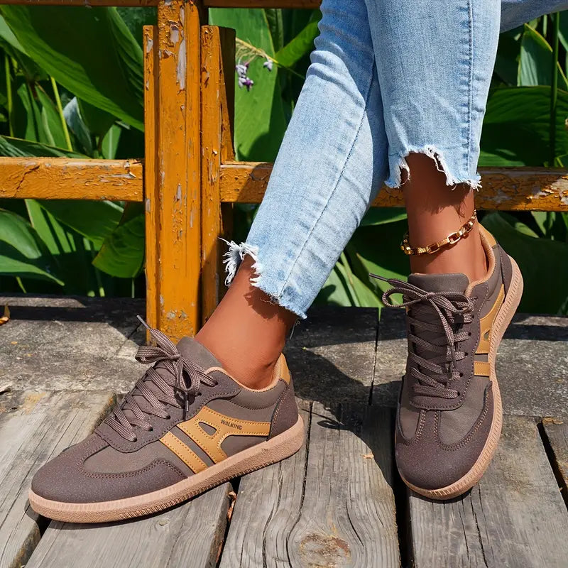 Casual Sneakers | Women's Comfortable Lace-Up Shoes with Flexible Sole-Metro Lane Plaza