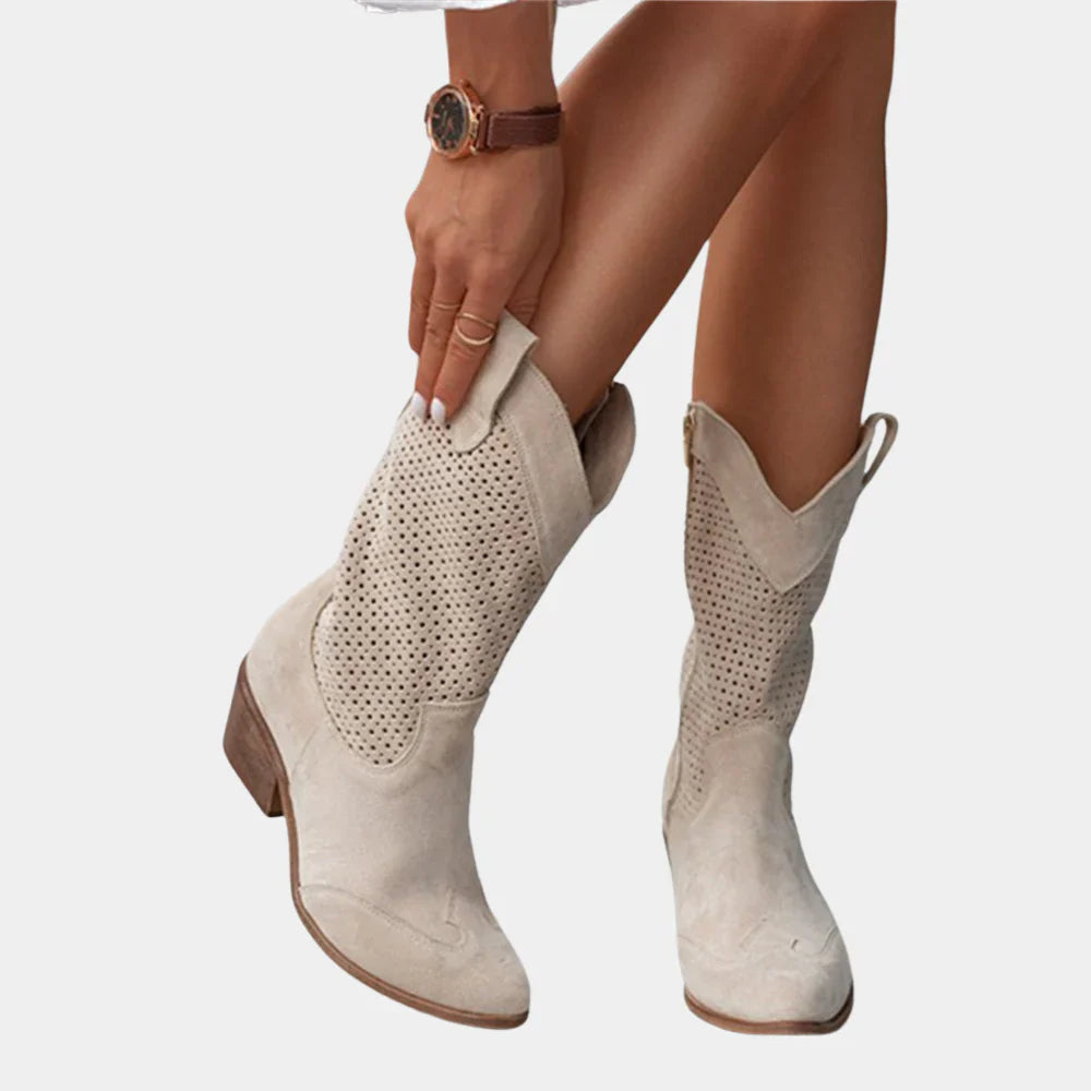 Women's Breathable Western Style Cowboy Boots-Metro Lane Plaza
