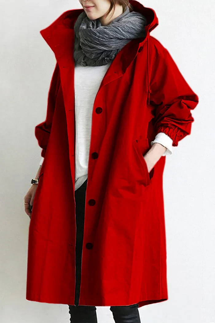 Sophia | Women's Oversized Water-Repellent Windbreaker Jacket-Metro Lane Plaza