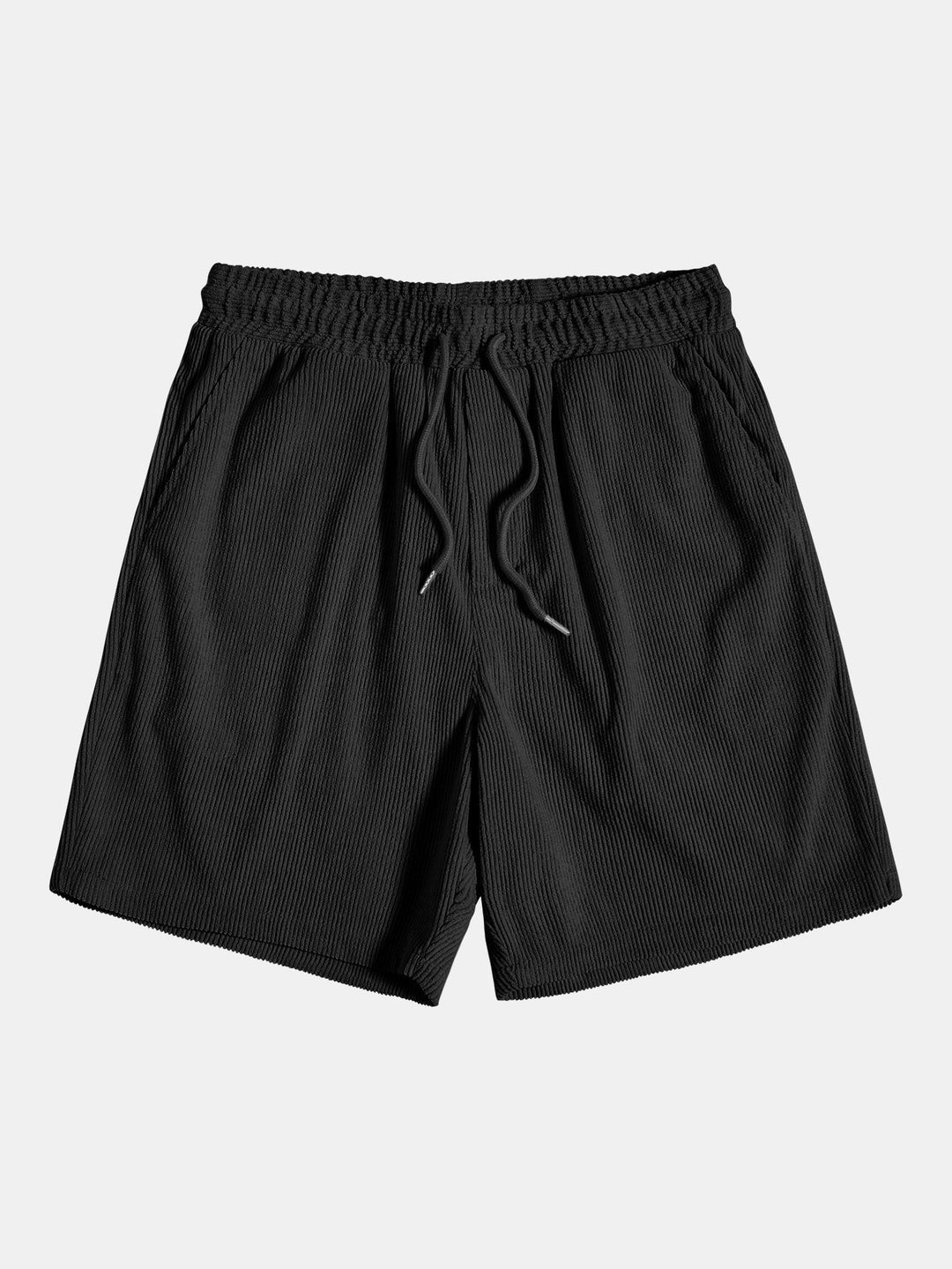 Kortärmad skjorta med knappar och shorts med dragsko för män