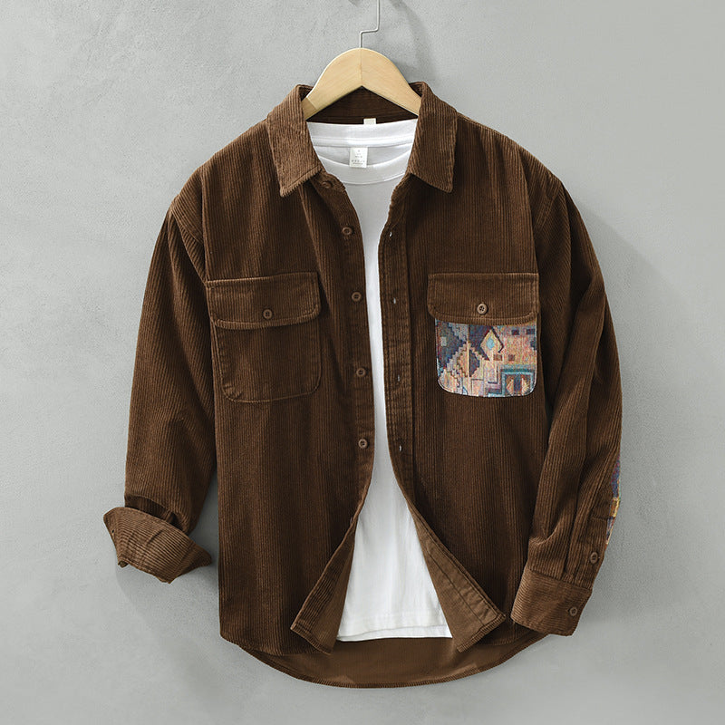 Men's Long Sleeve Corduroy Shirt
