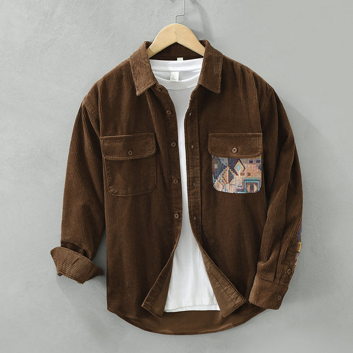 Men's Long Sleeve Corduroy Shirt