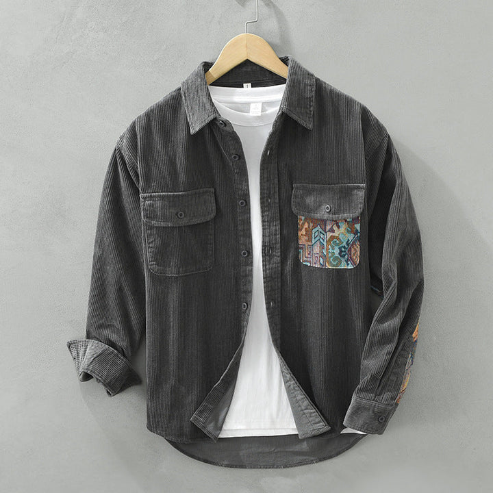 Men's Long Sleeve Corduroy Shirt
