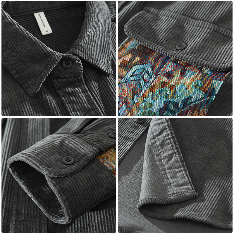 Men's Long Sleeve Corduroy Shirt