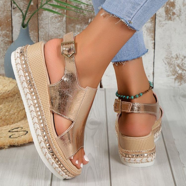 Women's Summer Shiny Sandals-Metro Lane Plaza