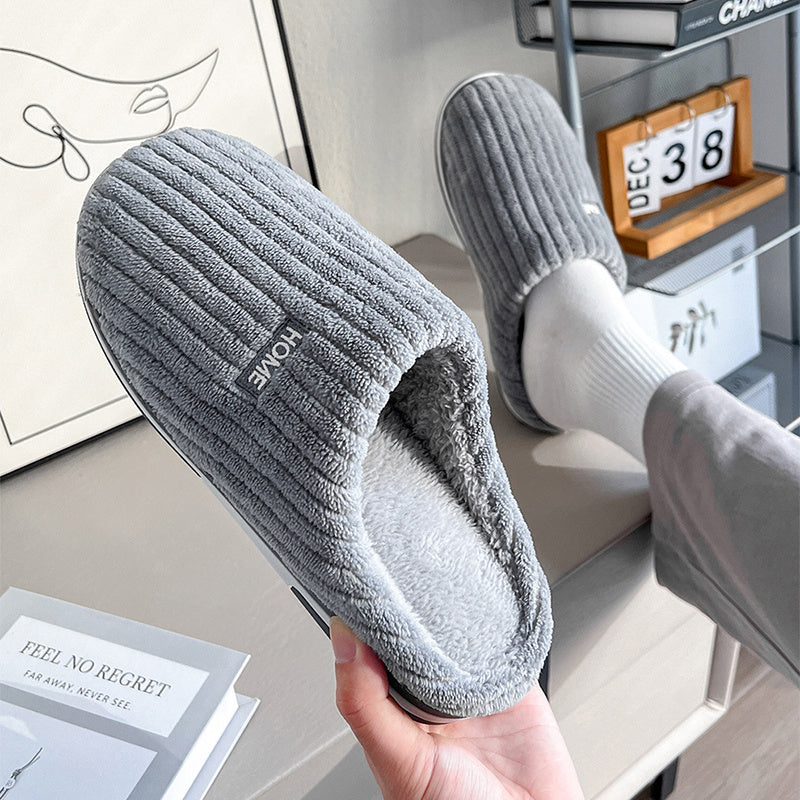 Ribbed Slippers | Women's Cozy House Slippers with Soft Lining-Metro Lane Plaza