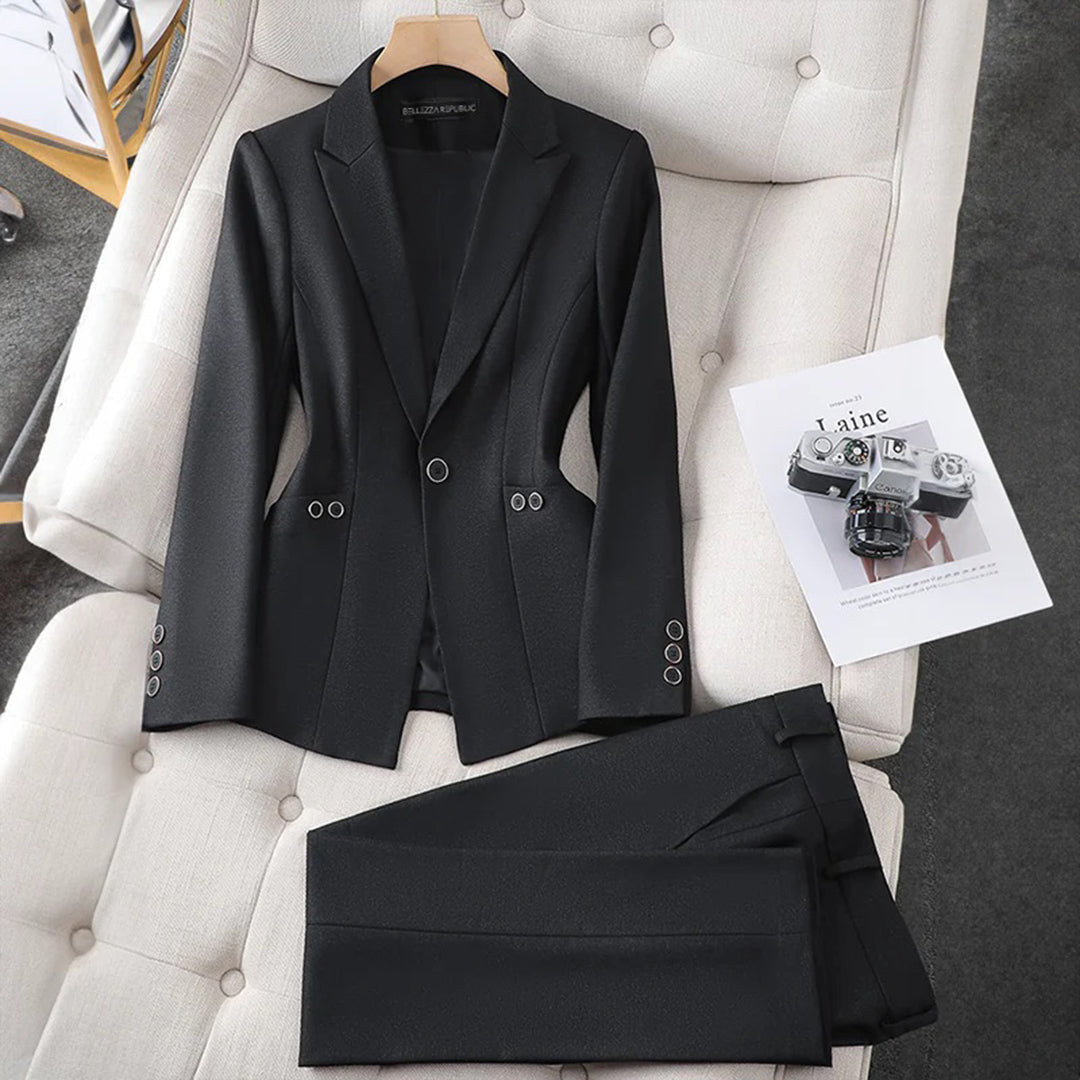 Bella | Women's Elegant Blazer and Trouser Set-Metro Lane Plaza