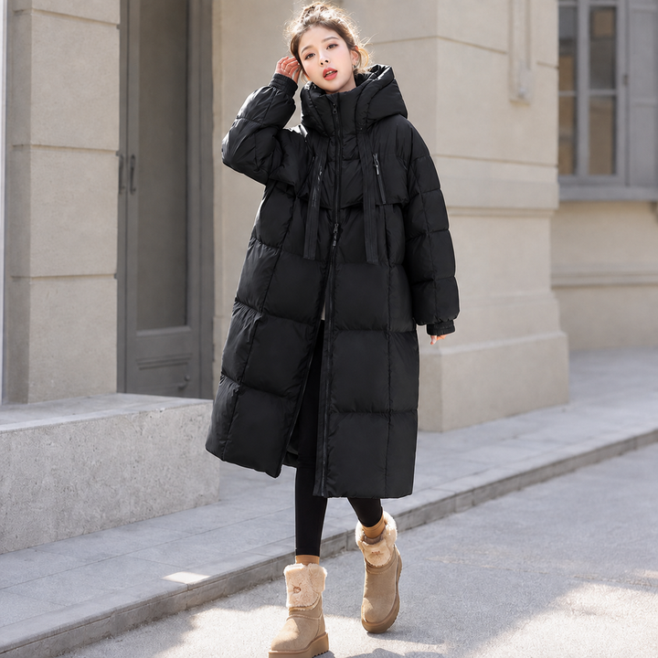 Giacca parka con cappuccio da donna | Cappotto lungo invernale per stile e calore