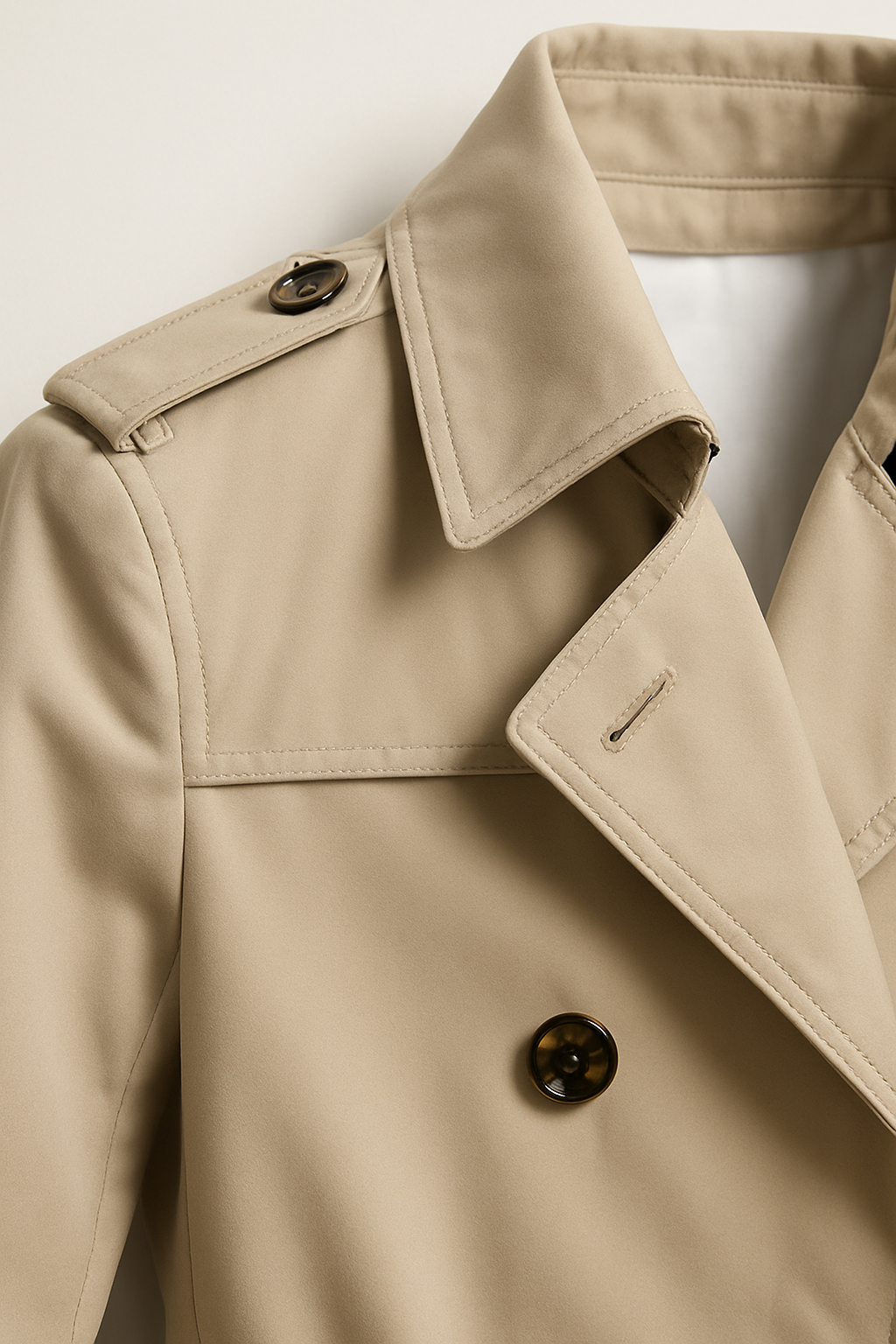 Men's Classic Tailored Belted Trench Coat