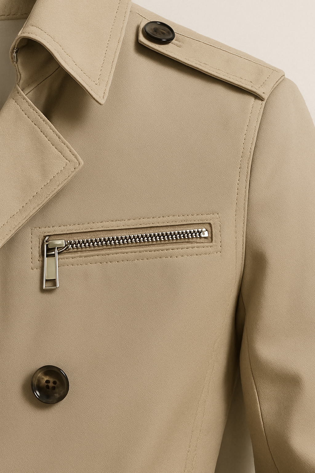 Men's Classic Tailored Belted Trench Coat