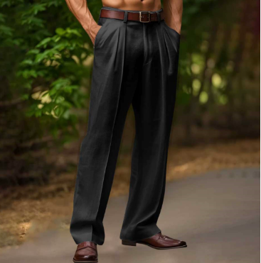 Bobby | Men's Stylish Pleated Dress Pants-Metro Lane Plaza