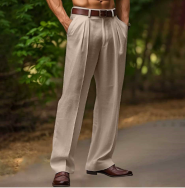 Bobby | Men's Stylish Pleated Dress Pants-Metro Lane Plaza