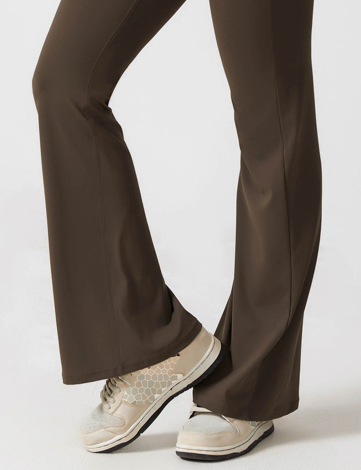 Sophia | Women's Flared Scrunched V-Back Jumpsuit-Metro Lane Plaza