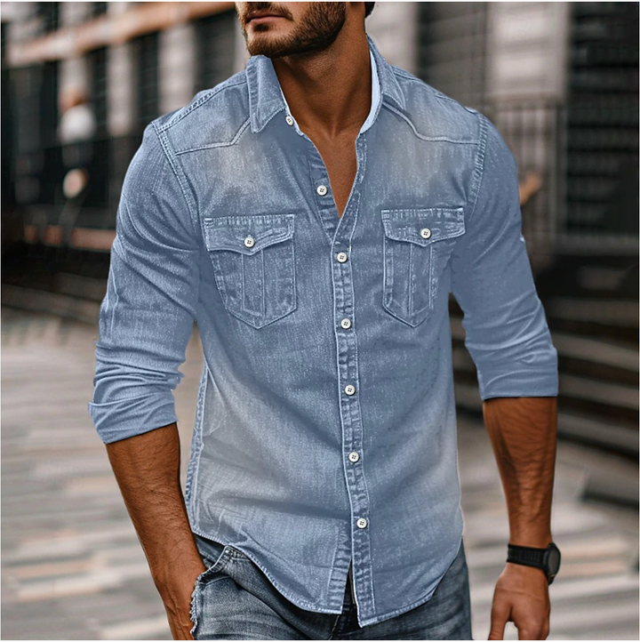 Men's Button-Down Denim Shirt
