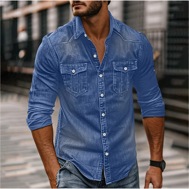 Men's Button-Down Denim Shirt