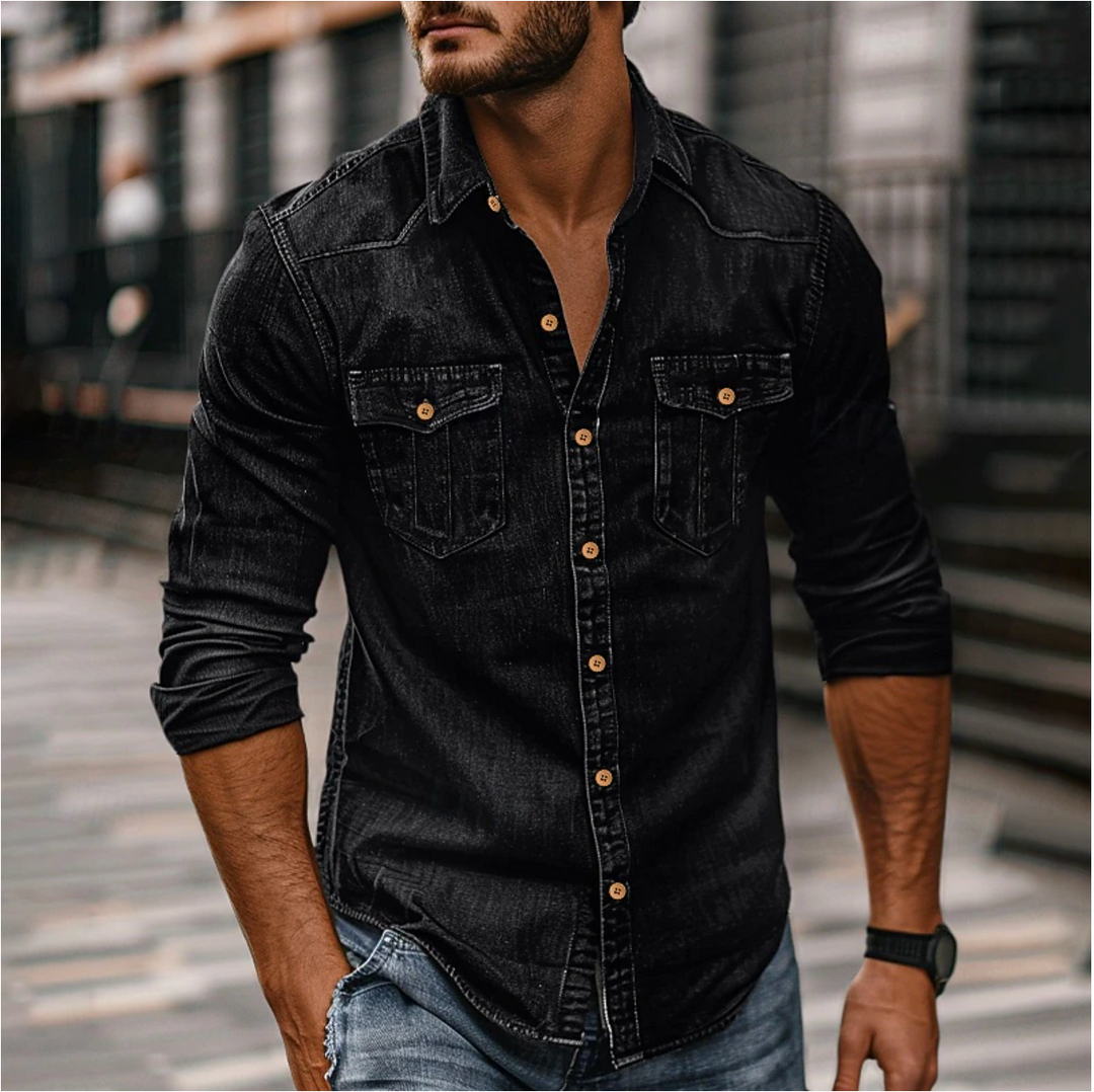 Men's Button-Down Denim Shirt