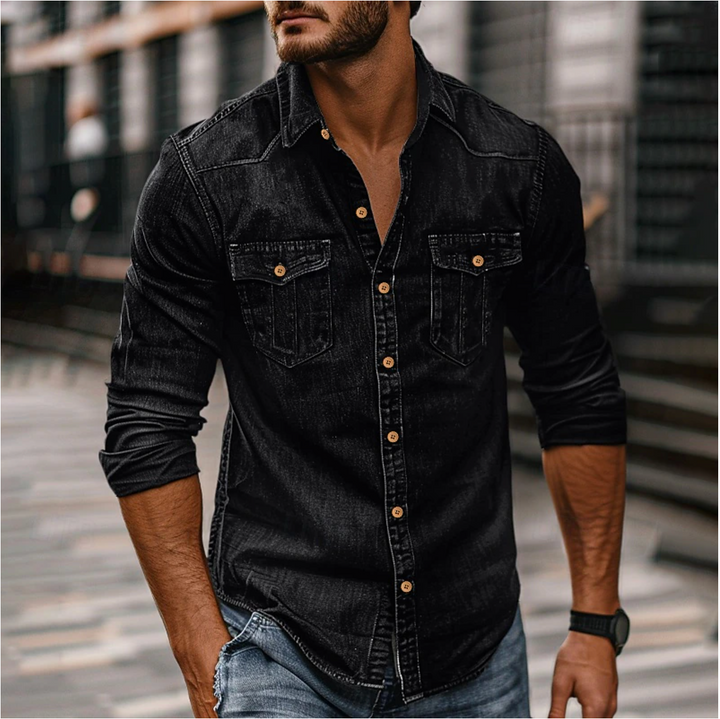Men's Button-Down Denim Shirt