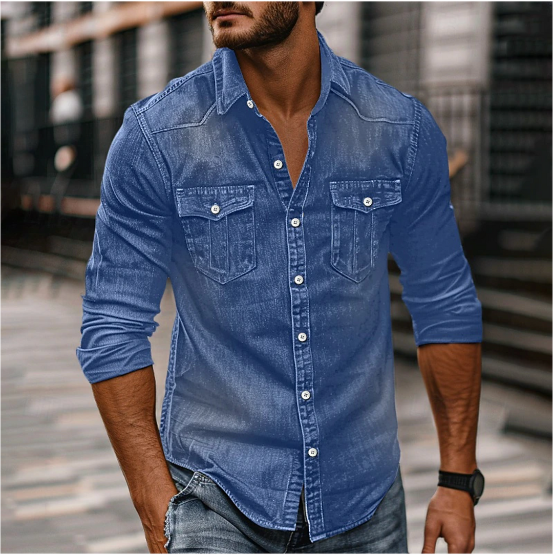 Men's Button-Down Denim Shirt