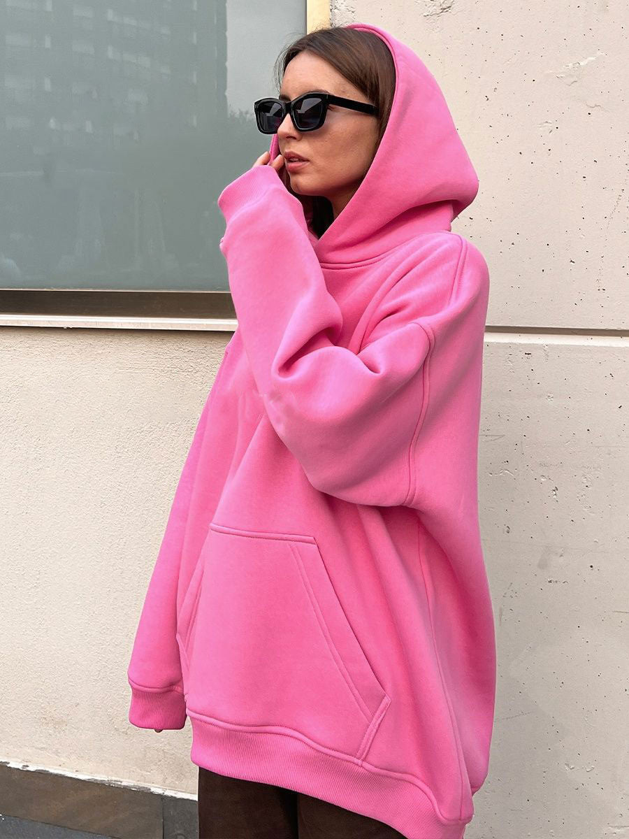 Bequemer Oversize-Hoodie für Damen mit Kängurutasche