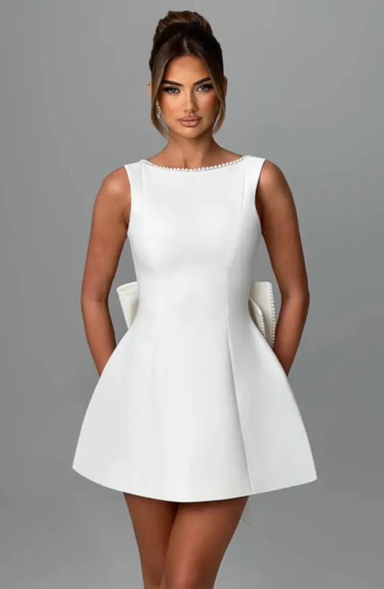Bridget | Women's Sleeveless A-Line Mini Dress-Metro Lane Plaza